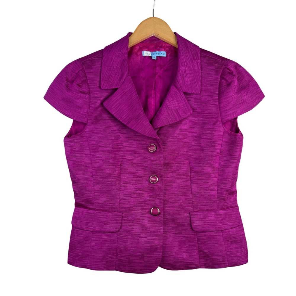 Antonio Melani Womens "Begonia"Short Sleeve Blazer Size 10 Fuchsia Pink